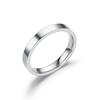 Trendy Titanium Steel Polished Band for Women: European & American Style Simple Couple Ring