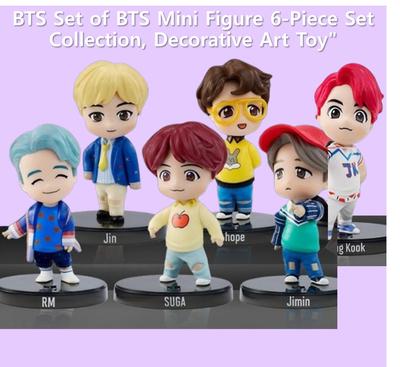 BTS Набор мини-фигурок BTS, набор из 6 штук, Коллекция, Декоративная арт-игрушка