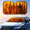 Ancient Egypt Art Sun Visor Foldable Car Windshield Sun Shade UV Protection Reflective Heat Insulation Reusable Cover