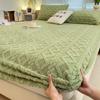 Winter Warm Fitted Bed Sheet Taff Velvet Fleece Bed Linen Single/Double/King/Queen Size Plush Mattress Cover Thick Bed Cover