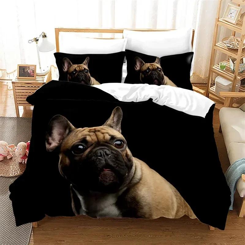 3D Print Cute Dog Lovely Puppy Pet Comfortable Duvet Quilt Cover Pillowcase Bedding Set Children Bedroom Decoration Home Textile