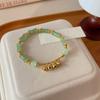 Chinese Style Retro Green Bamboo Joint Beaded Bracelet For Women's Fashion Unique Exquisite Charm Bracelet Gift