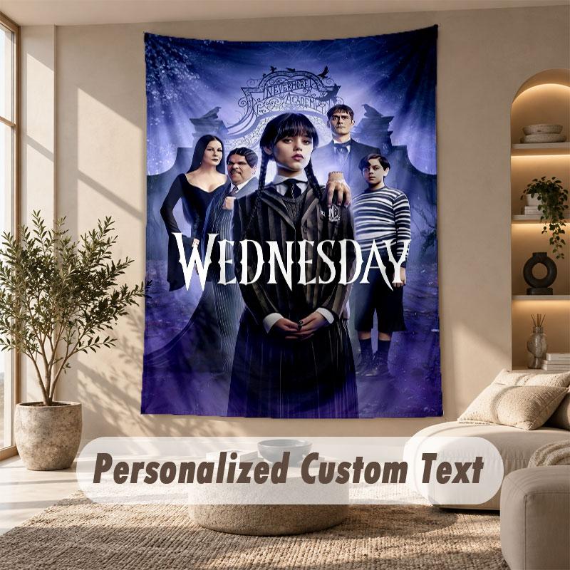 Wall Hanging Tapestry Art Cloth Bedroom Room Background DecorThe Addams Family