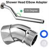 Серебристый адаптер-колено для душевой лейки, медный удлинитель-колено для душа, новый соединитель для ручной душевой лейки