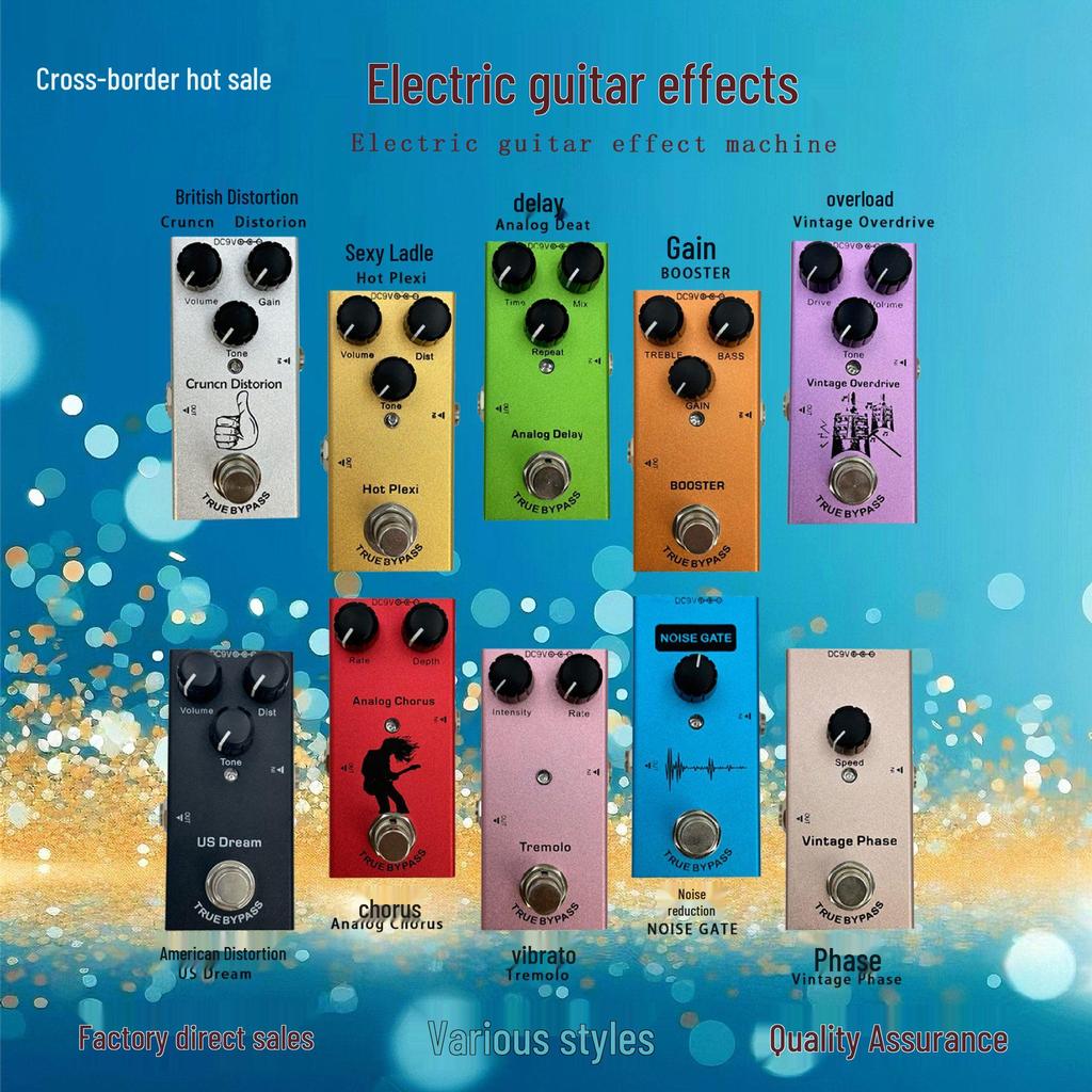 Mini Electric Guitar Effects Pedal: Portable Distortion, Overdrive, Delay, Chorus & Tremolo