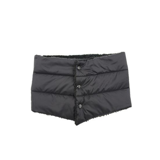 Women Down Scarf High Collar Design Thickened Velvet Lining Scarf Waterproof Versatile Solid Color Cozy Scarf