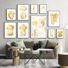 Human Anatomy Artwork Medical Wall Picture Skeleton Organ Muscle System Colorful Poster Canvas Print Body Education Painting