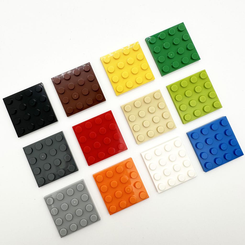 Нетоксичные 200 шт. Тонкие строительные блоки Moc 3031 Пластины 4x4 Точки Образовательные Классические Креативные Размер Совместимый с 3031 Игрушки Для Детей