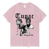 Rapper Tupac 2pac Tops Hip Hop Streetwear Oversized Short Sleeves Tee Shirt 2024 Summer Fashion T-shirt UnisexCotton T Shirt