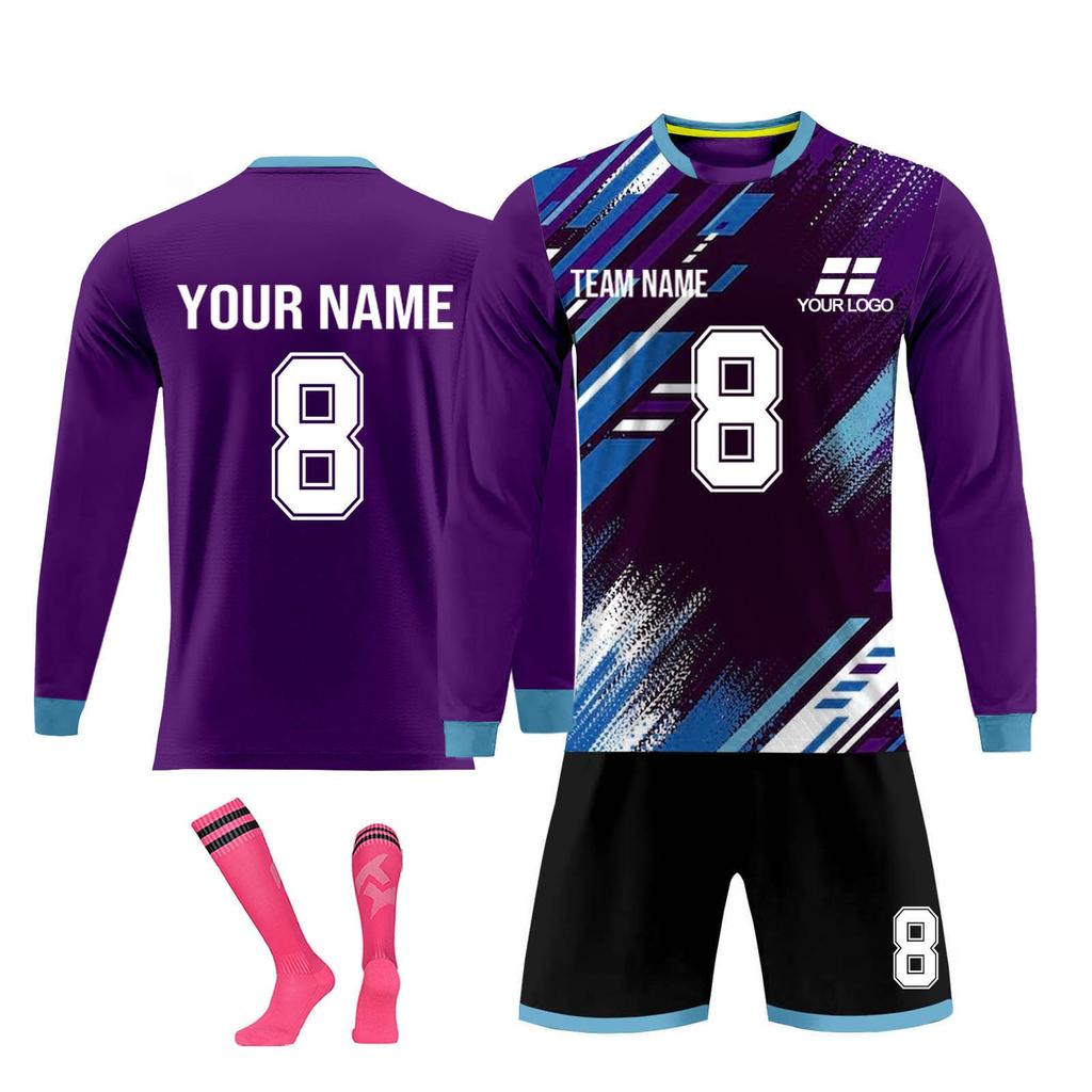 Personalised Shirts Kit Mens Girls With Name Number Custom Football Jerseys For Boys Training Suit