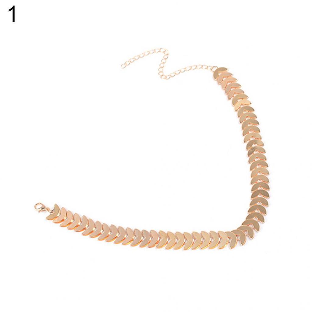 Панк Сплав Лист Дизайн Чокер Ожерелье Цепочка Вечеринка Клуб Женские Украшения AVE