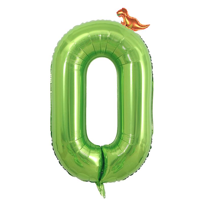 Зеленый шар 40 дюймов 0-9 День рождения Цифровой шар День рождения Вечеринка Годовщина Фон Макет Декоративный шар