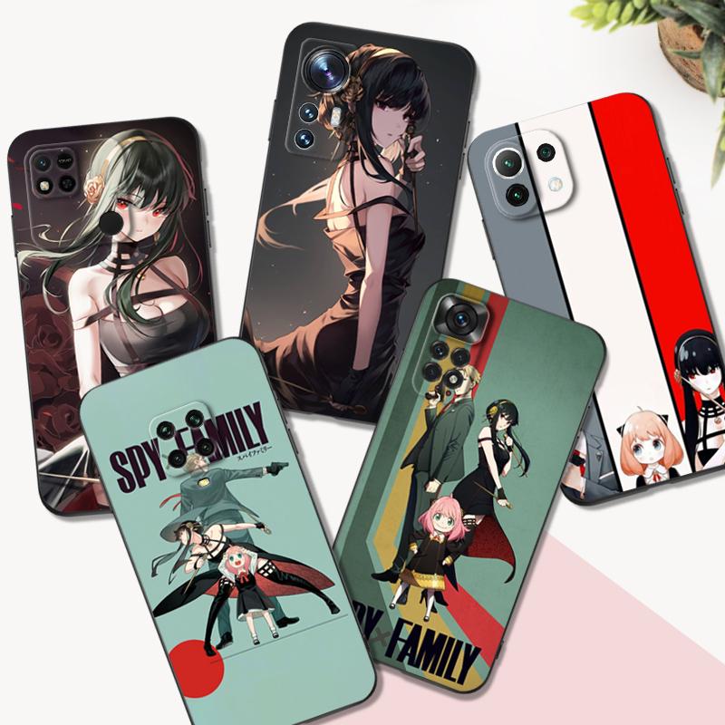 Черный чехол Tpu для Xiaomi mi 11i 5G Redmi Note 11 11S Pro PLUS 4G 5G Cover spy x family-anya forger