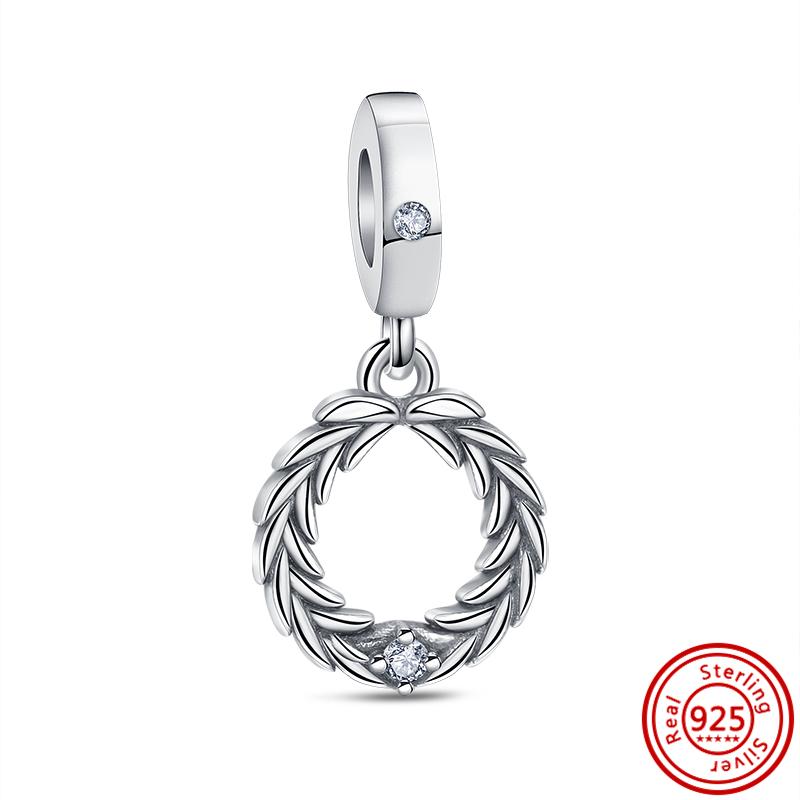 Стерлингового серебра 925 пробы, звезды, снежинки, гитара, сердечки, корона, паве, одноцветные бусины «сделай сам», подходят оригинальные подвески, браслет, ювелирные изделия