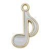 Set of 20 DIY Alloy Oil Drop Pendant Earrings - White Love Notes Design