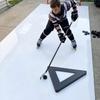 Triangle Hockey Passer, Heavy-Duty Multi-Angle Rebounder, Hockey Passing Aid, Passing & Stick Handling Trainer, Off-Ice & On-Ice Portable Equipment,