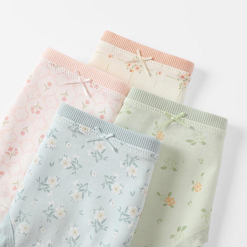 Fenteng Women's 4-Pack Tummy Control Mid-High Waist Cotton Underwear