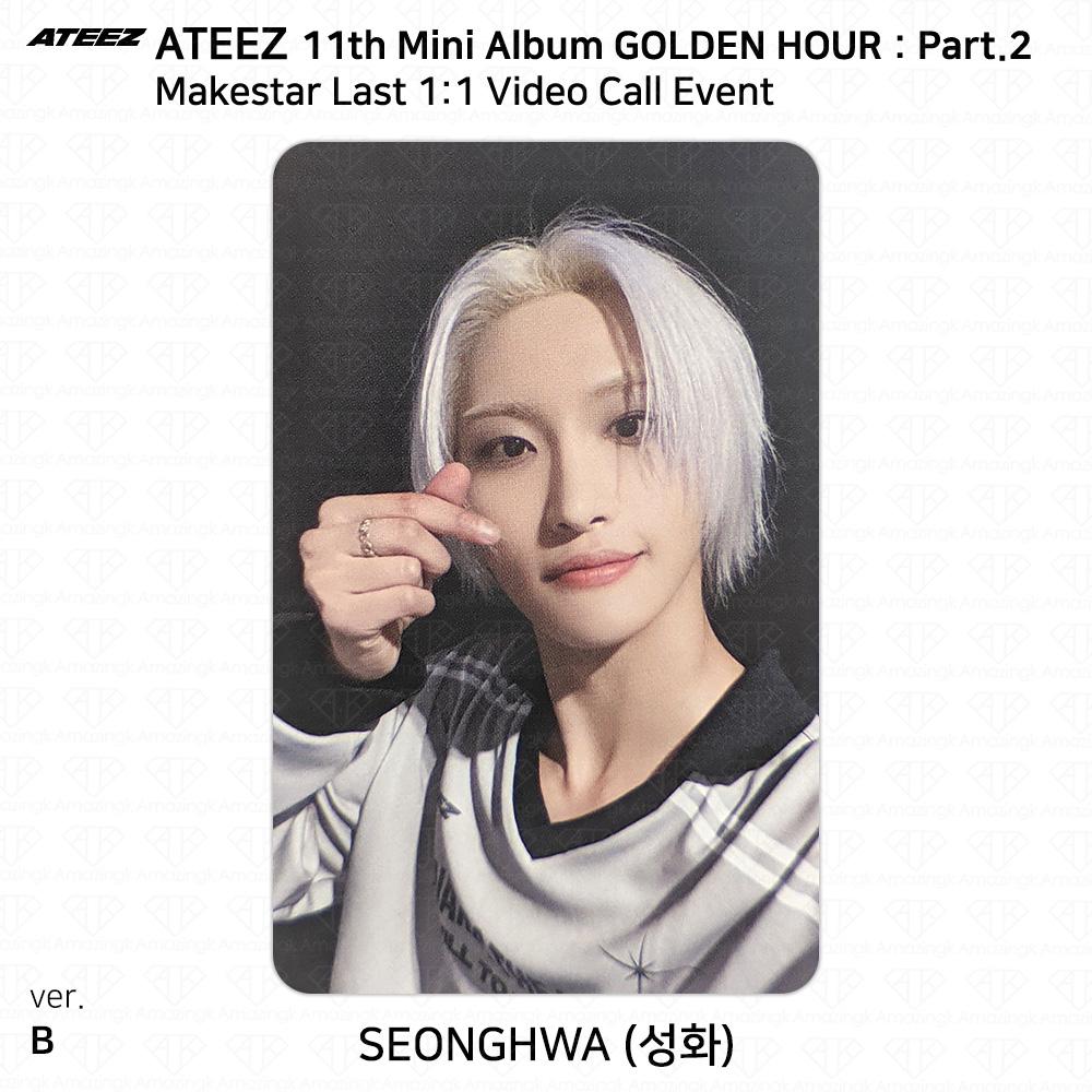 ATEEZ Golden Hour Часть 2 Makestar Последний Видеозвонок Событие Фотокарточка KPOP K-POP