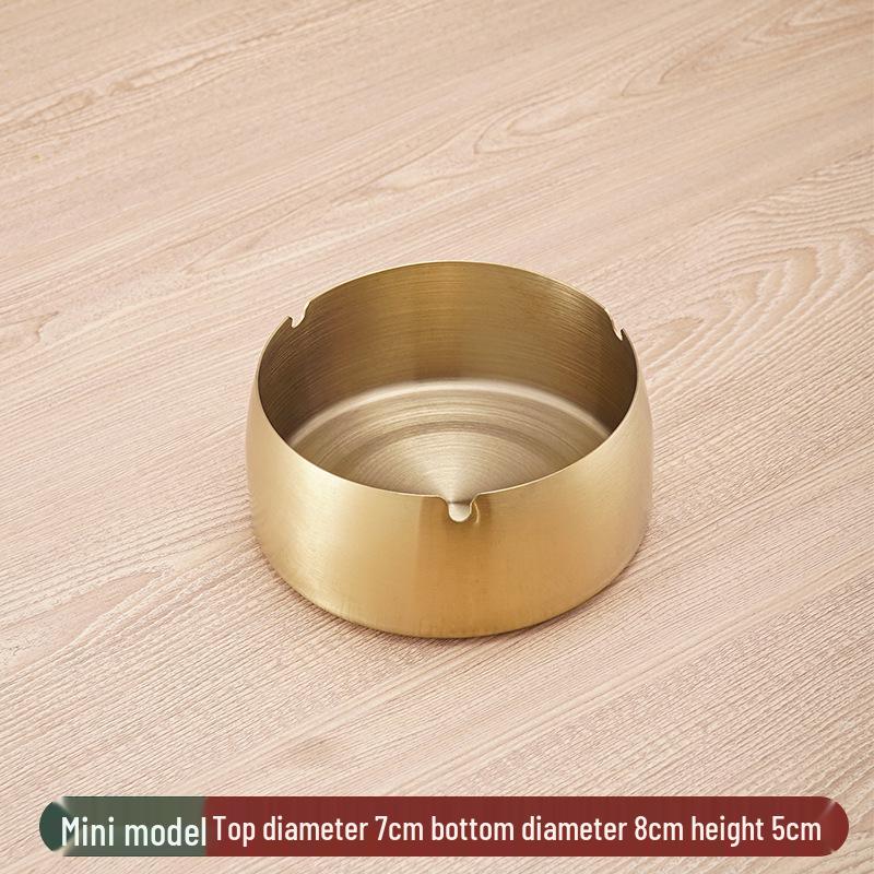 Stainless Steel Windproof Ashtray - Durable, Stylish, and Large for Bars, Cafes, and Hotels