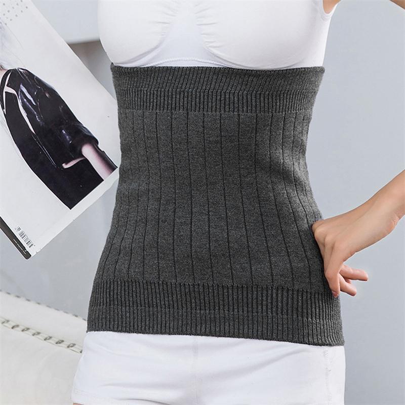 Unisex Thicken Winter Cashmere Waist Brace Belt Breathable Warm Lumbar And Stomach Back Support Warm Wool Fiber Belt Health Care