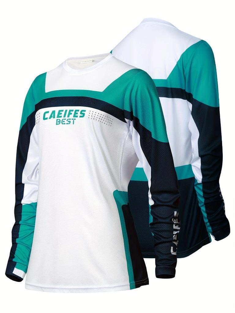 Cross-border racing suits, motorcycle suits, downhill suits, tops, casual sports retro women's T-shirts, running and cycling, sun protection