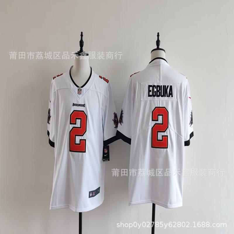 Tampa Bay Buccaneers NFL Football Jersey EGBUKA 2 Orange White Red Retro Style Cotton Sports Fan Apparel