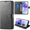 Case for Samsung Galaxy A55 5G, Black, Shockproof PU Leather Case with Card Holder Function