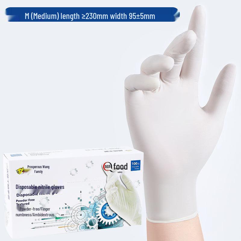 Waterproof Oil-Resistant Blue Nitrile Gloves for Laboratory and Food Grade Use
