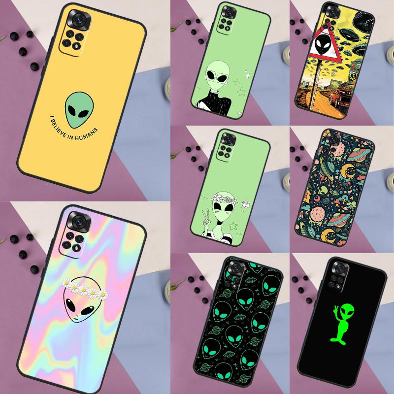 Cartoon Alien Phone Case For Redmi Note 12 11 10 9 8 Pro 8T 9S 10S 11S 12S 9A 10A 9C 10C 12C 13C Cover