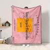 1Pc Champagne Ros Label Blanket Soft And Comfortable Casual Warm Camping Travel Christmas Halloween Xmas Gift M928178