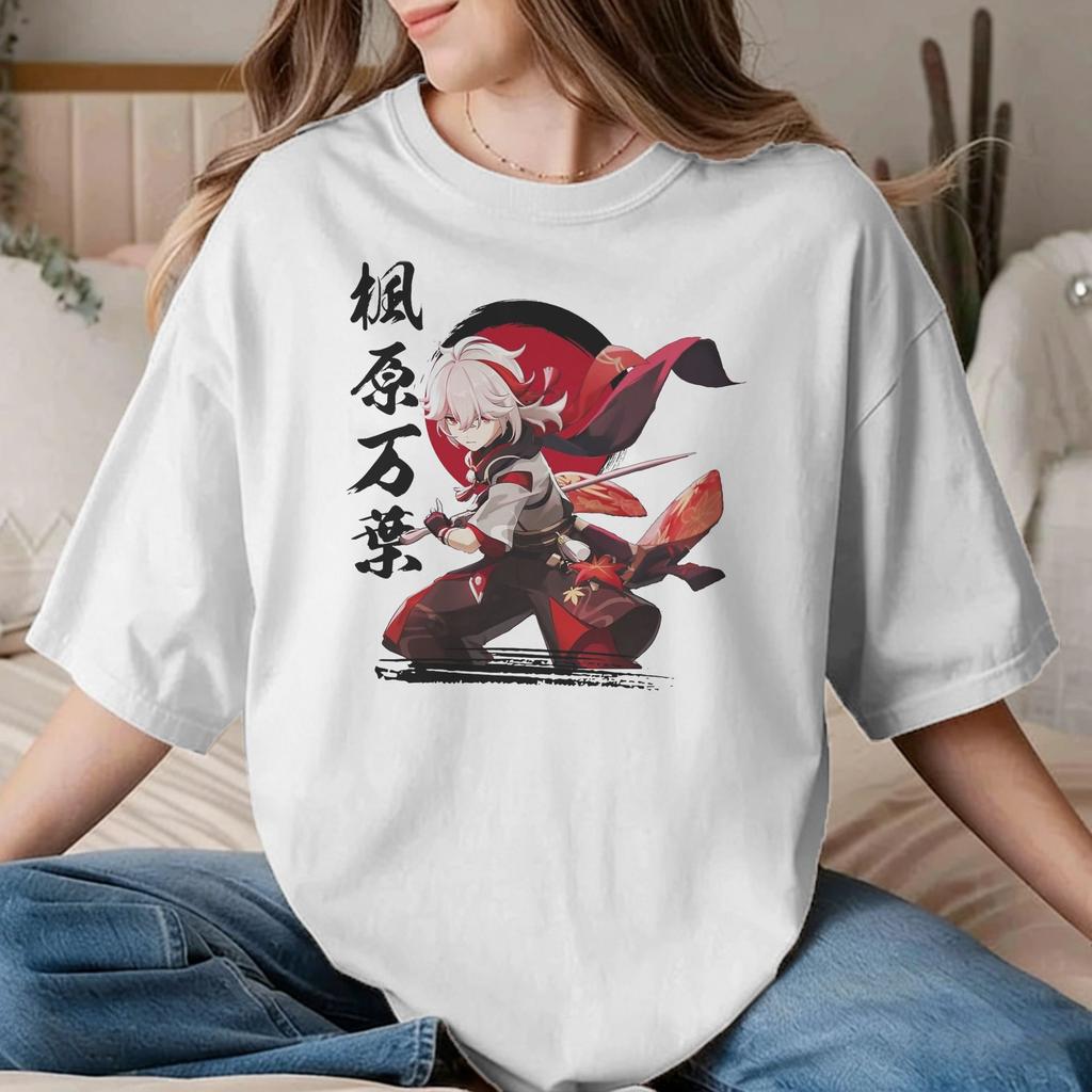 Kaedehara Kazuha Genshin Impact For Unisex Unisex T Shirts Vintage Tee Shirt Short Sleeve O Neck Tshirt Pure Cotton Adult Clothing
