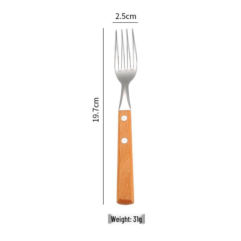 Rosewood Handle Stainless Steel Flatware Set