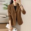 Womes Casual Lapel Autumn Long Sleeve Thin Cardigan Blazer