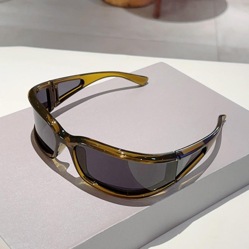 Спортивные солнцезащитные очки Y2k Мужские Новые в обертке Круглые Защитные Велосипедные Очки Женские Модные Защита от УФ-лучей Ветрозащитные Солнцезащитные очки