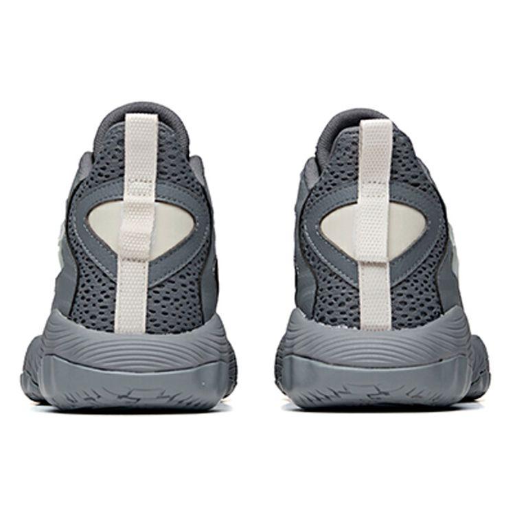 Anta Кроссовки для баскетбола среднего размера с амортизацией в ветровой трубе, нескользящие, износостойкие, серые, 112021617S-1