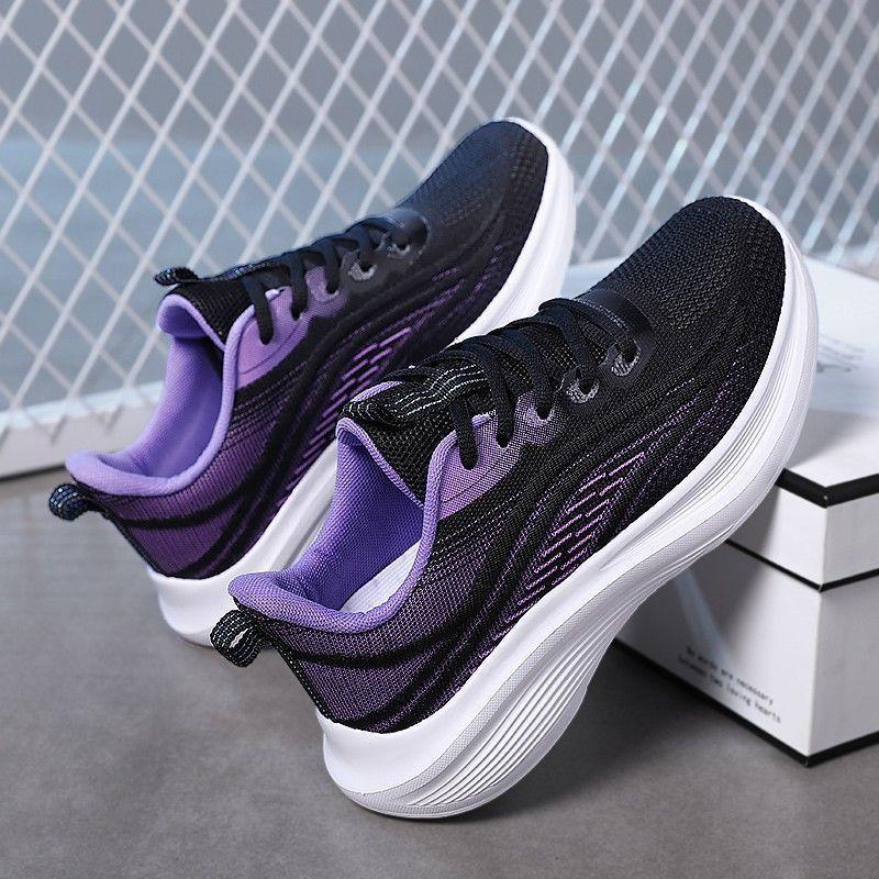 Sneakers Women's New Summer Models Breathable High-value Black Non-slip Lightweight Wear-resistant Running Shoes Shock-absorbing Soft Sole Explosion