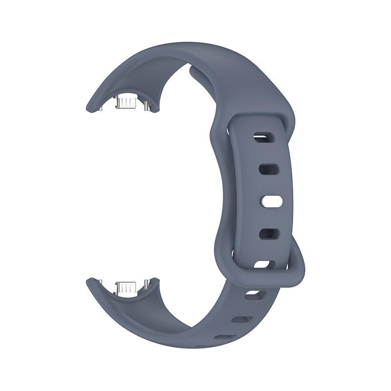 Однотонный силиконовый ремешок для Xiaomi Mi Band 8/9 с застежкой-бабочкой в форме 8