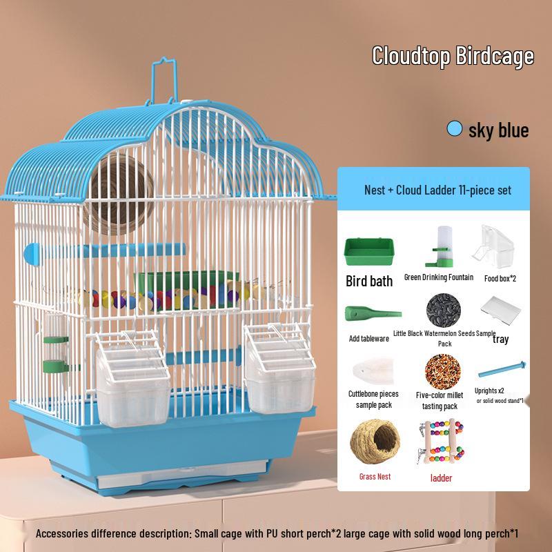 Новая Экологическая Птичья Вилла: Маленькая клетка для попугаев, например, для кореллы, ожерелового попугайчика, волнистого попугайчика, жемчужного