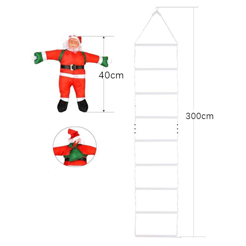 LED Father Christmas Ladder Lights Christmas Tree Hanging Strip Light Outdoor Window Garden Christmas Decoration Ladder Lights