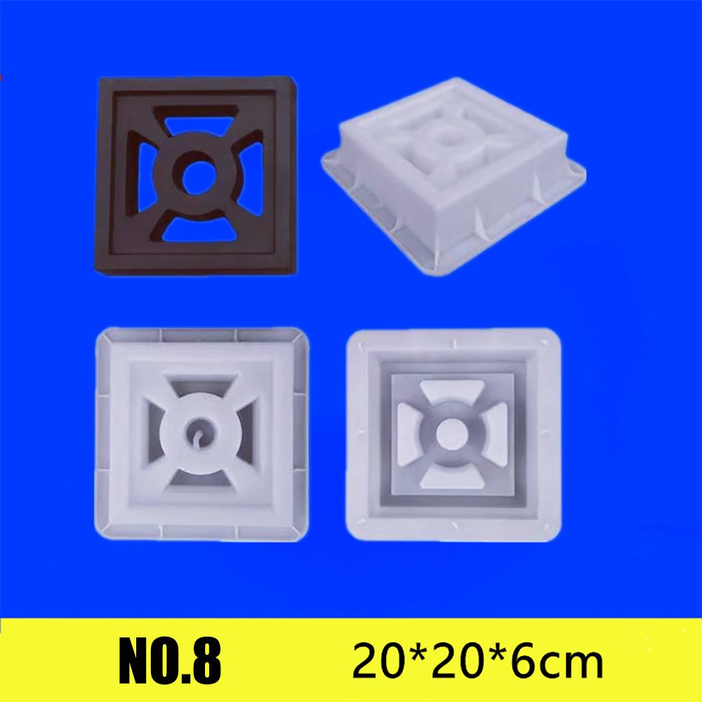 Пластиковая форма для цементного античного полого кирпича 20*20*6 см, 3D-резьба, противоскользящая, для бетона, пластиковая, форма для мощения, цементная выравнивающая лопата, инструменты для мощения