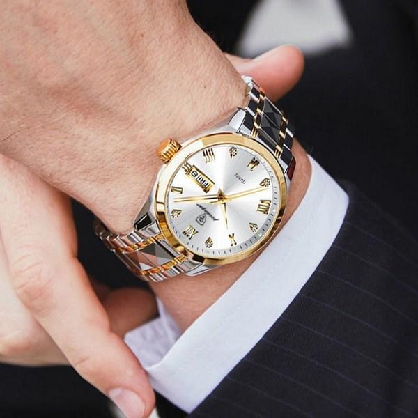 POEDAGAR оригинальные новые мужские часы с календарем, кварцевые мужские часы, водонепроницаемые светящиеся мужские наручные часы, популярные корейские часы