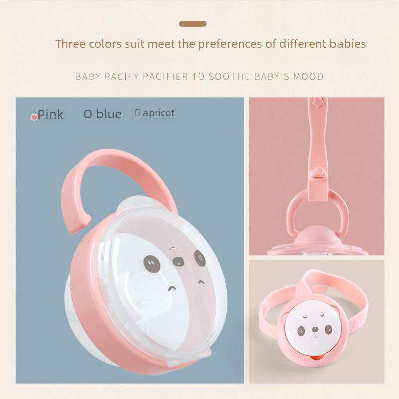 Зажим для соски с изображением панды и прозрачный контейнер для хранения, 2 стиля