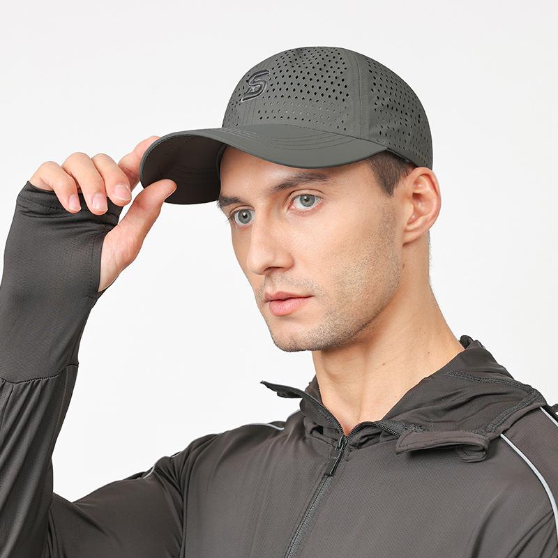 Летняя бейсбольная кепка с вышивкой, мужская быстросохнущая кепка, регулируемый солнцезащитный крем, тонкая шляпа от солнца, шляпа Snapback, солнцезащитный козырек, шляпа для рыбалки, козырек