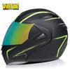 VIRTUE Motorsport Electric Non Motorcycle Helmet Men's Half Helmet Double Lens Full Helmet Running Helmet Carbon Fiber Pattern Road