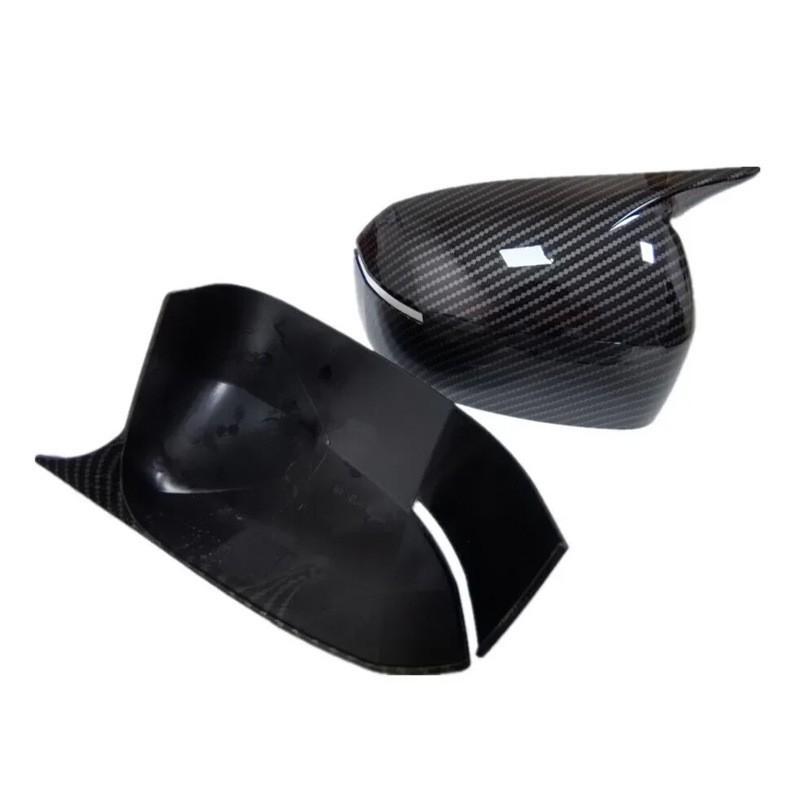 Car Decoration Door Mirror Cover For Hyundai SantaFe 2024 Car Rearview Accessories Carbon Fiber Glossy Black Styling