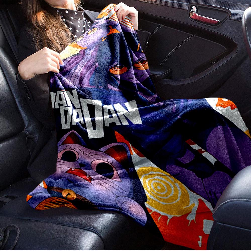 1pc Dandan,Alien,CatDigital Print Fleece Blanket - Contemporary Style, Suitable for All Seasons, Perfect for Home, Travel, or Camping - Mach