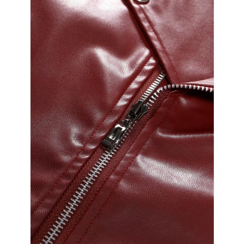 Мужская куртка из искусственной кожи с несколькими карманами, мужская мотоциклетная кожаная куртка в стиле панк, кардиган на молнии, кожаная куртка