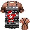 New Muscle Man Christmas Funny 3D Printed Mens T-shirt Fashion T-Shirt Casual Men Women Kids Tees Top