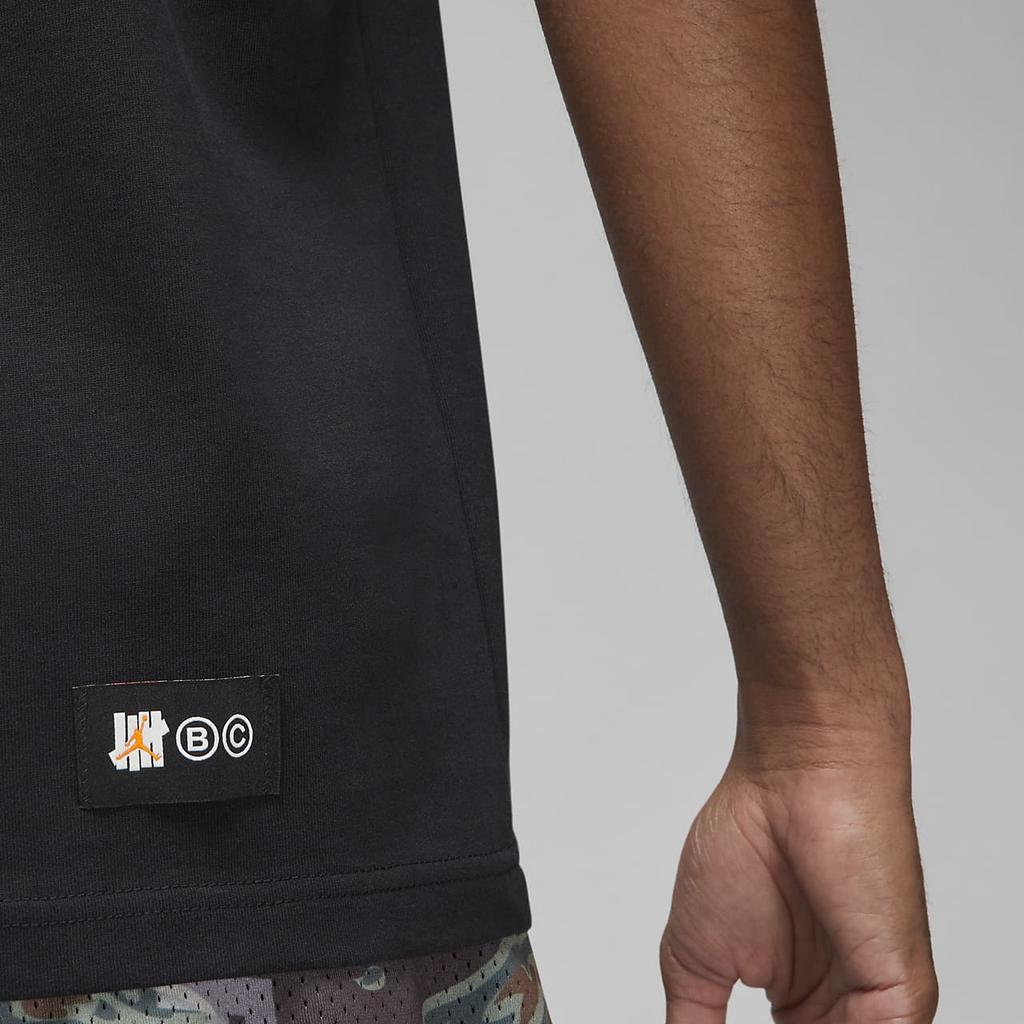 Jordan Brand×UNDEFEATED Logo & Letter Print Crew Neck T-Shirt Men Tops Black DX4305-010