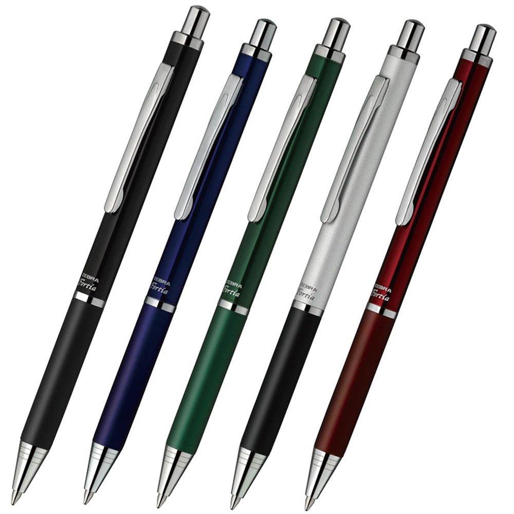 Шариковая ручка Zebra Fortia 300 10 масляных ручек, серебристая, ручки, B-BA80-S